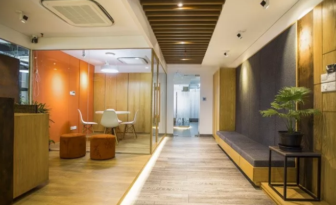 溫馨整潔的鄭州辦公室裝修效果圖-河南蟻?zhàn)逖b飾辦公室裝修案例項(xiàng)目