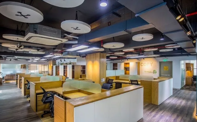 溫馨整潔的鄭州辦公室裝修效果圖-河南蟻?zhàn)逖b飾辦公室裝修案例項(xiàng)目